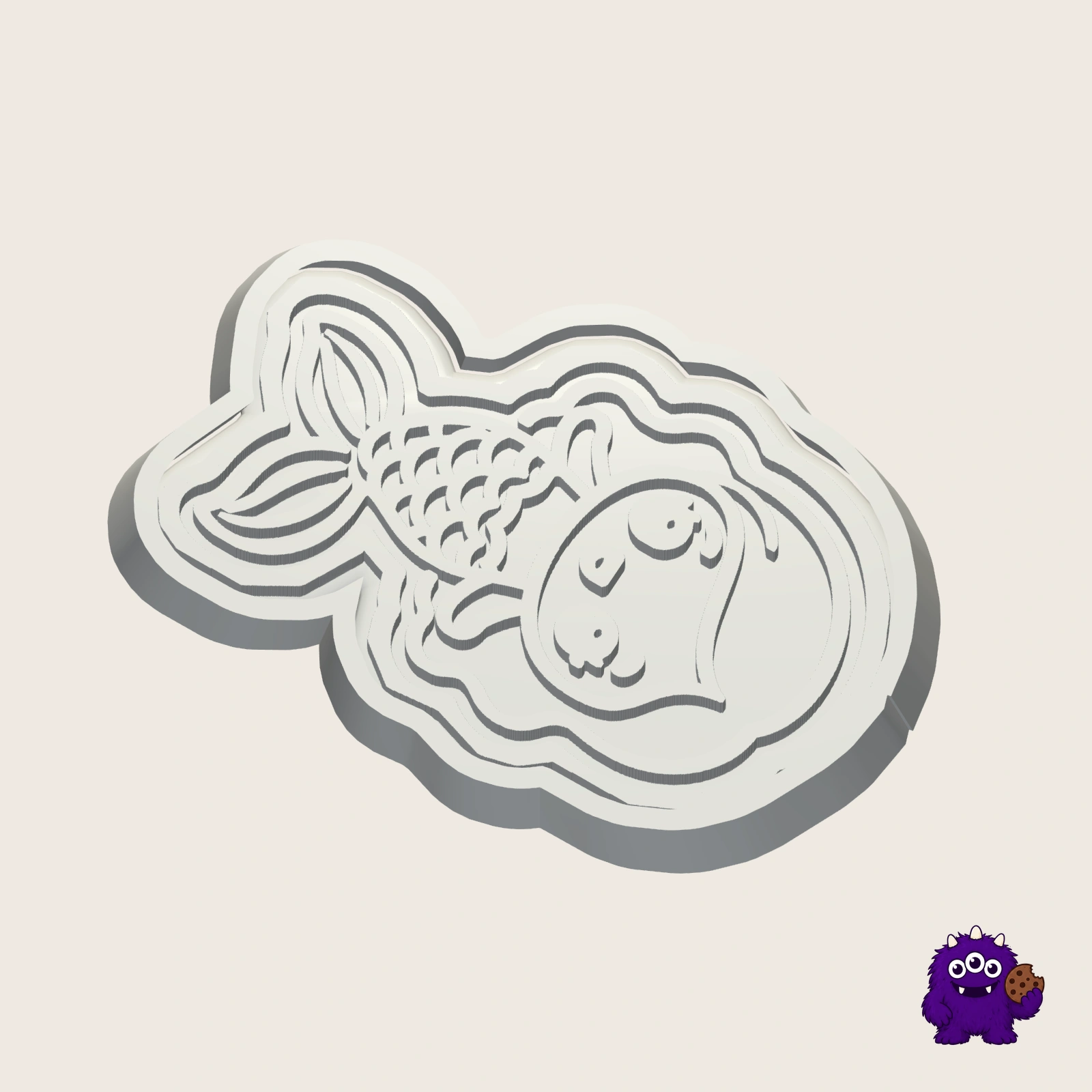 Mermaid Tail Cookie Cutter alternate view