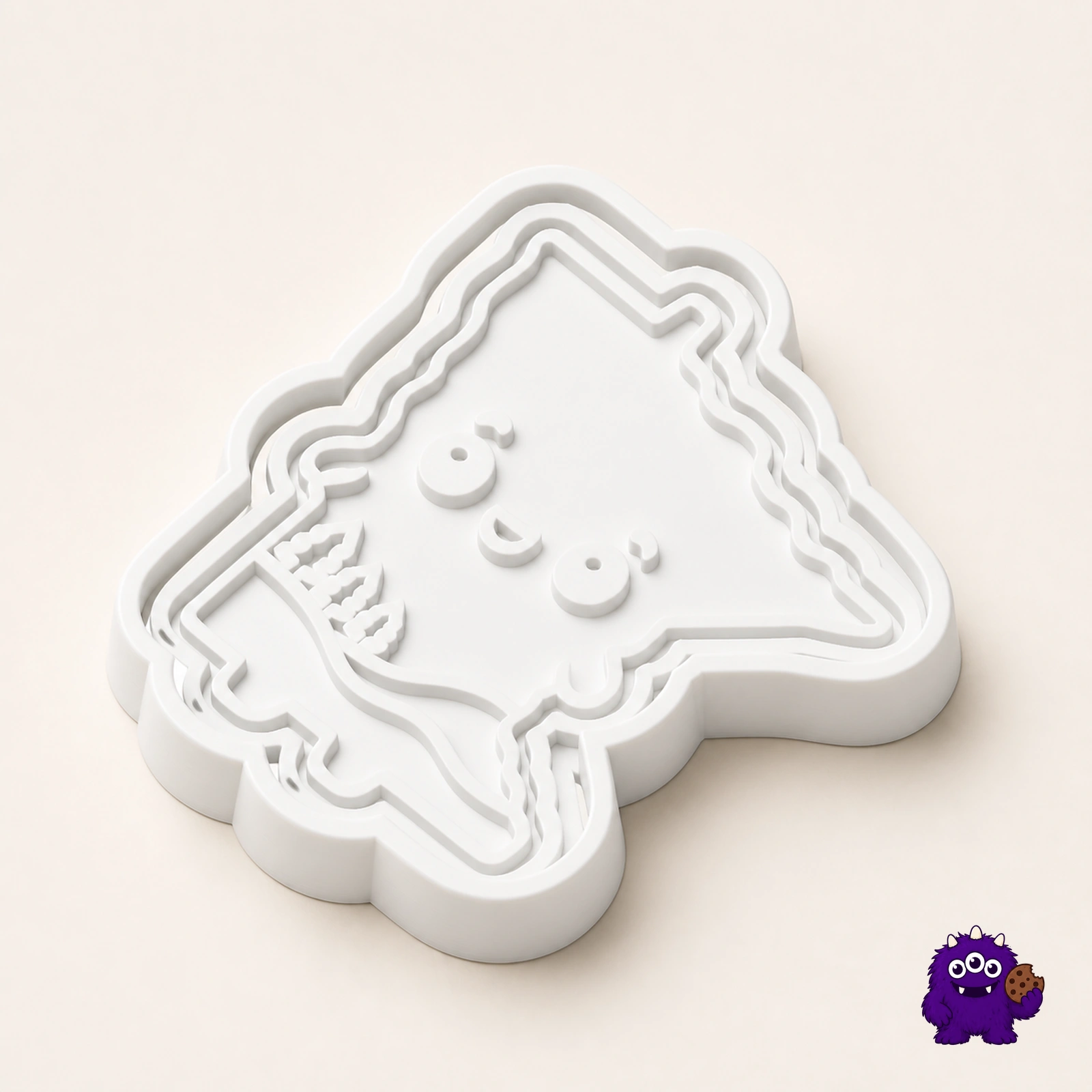 Detailed Minnesota character cookie cutter studio view