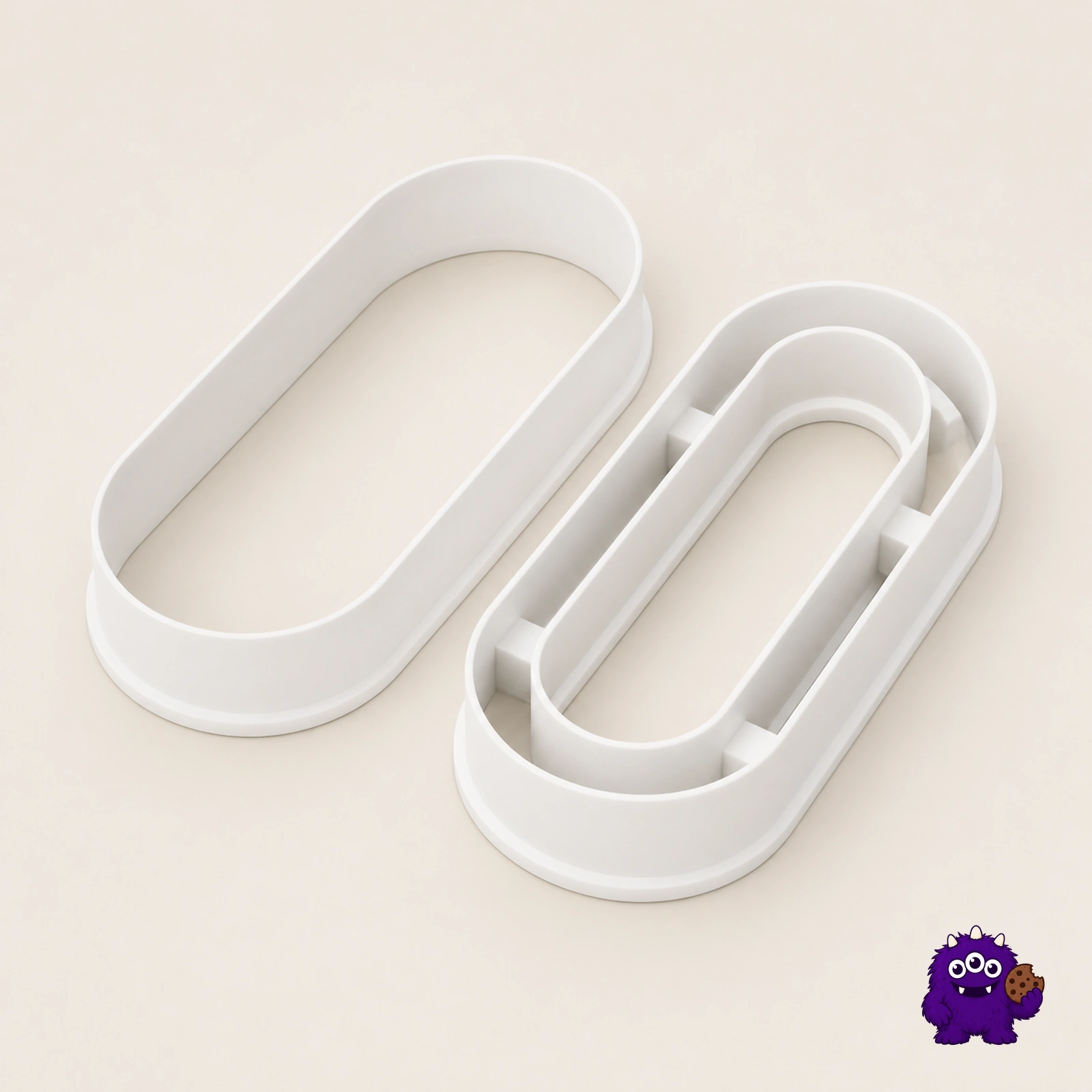 Oval Vol-au-Vent Base & Ring Cutter Set alternate view