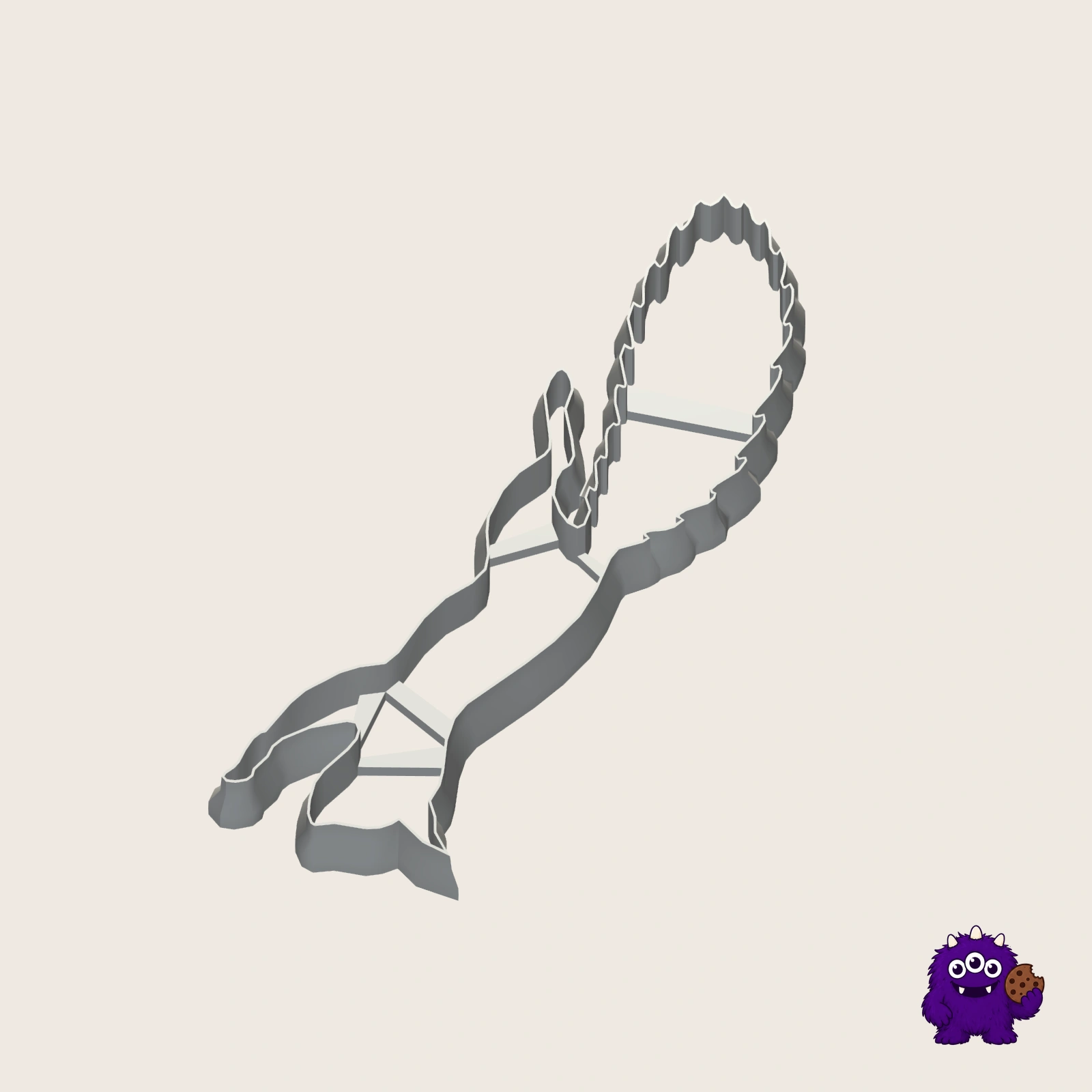 Running Squirrel Cookie Cutter alternate view