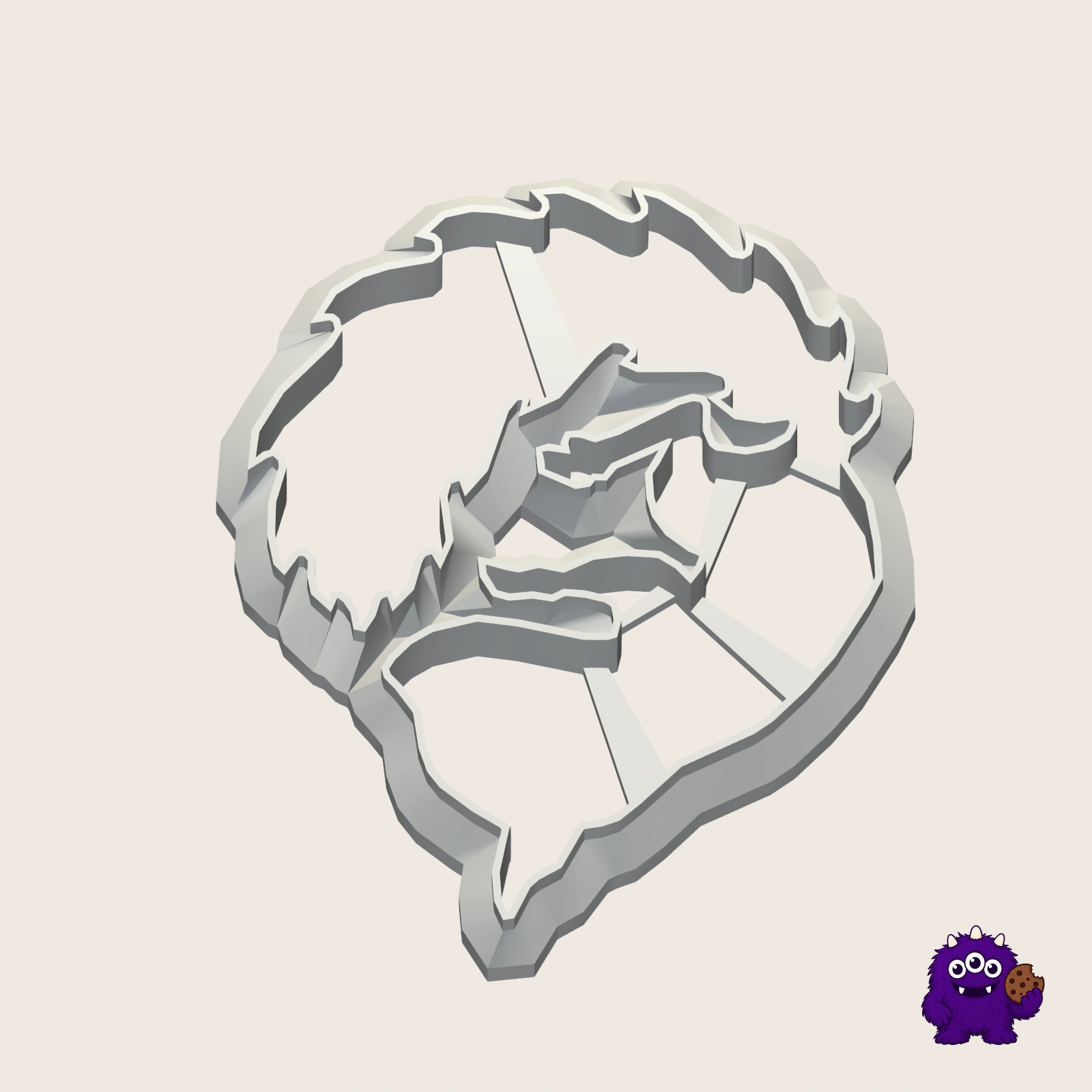 Sleeping Squirrel Cookie Cutter alternate view