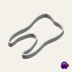 Molar Tooth Cookie Cutter product view