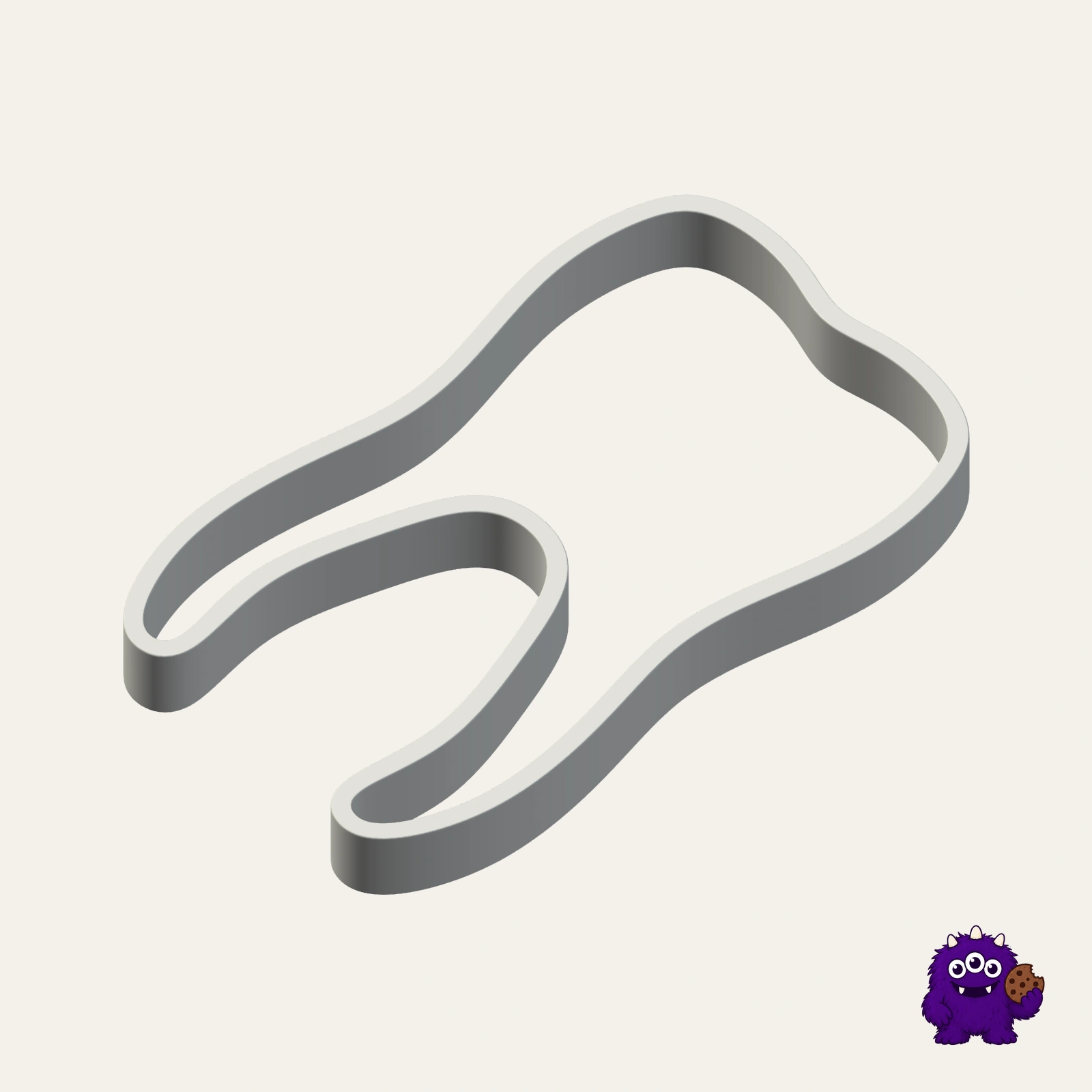 Molar Tooth Cookie Cutter product view