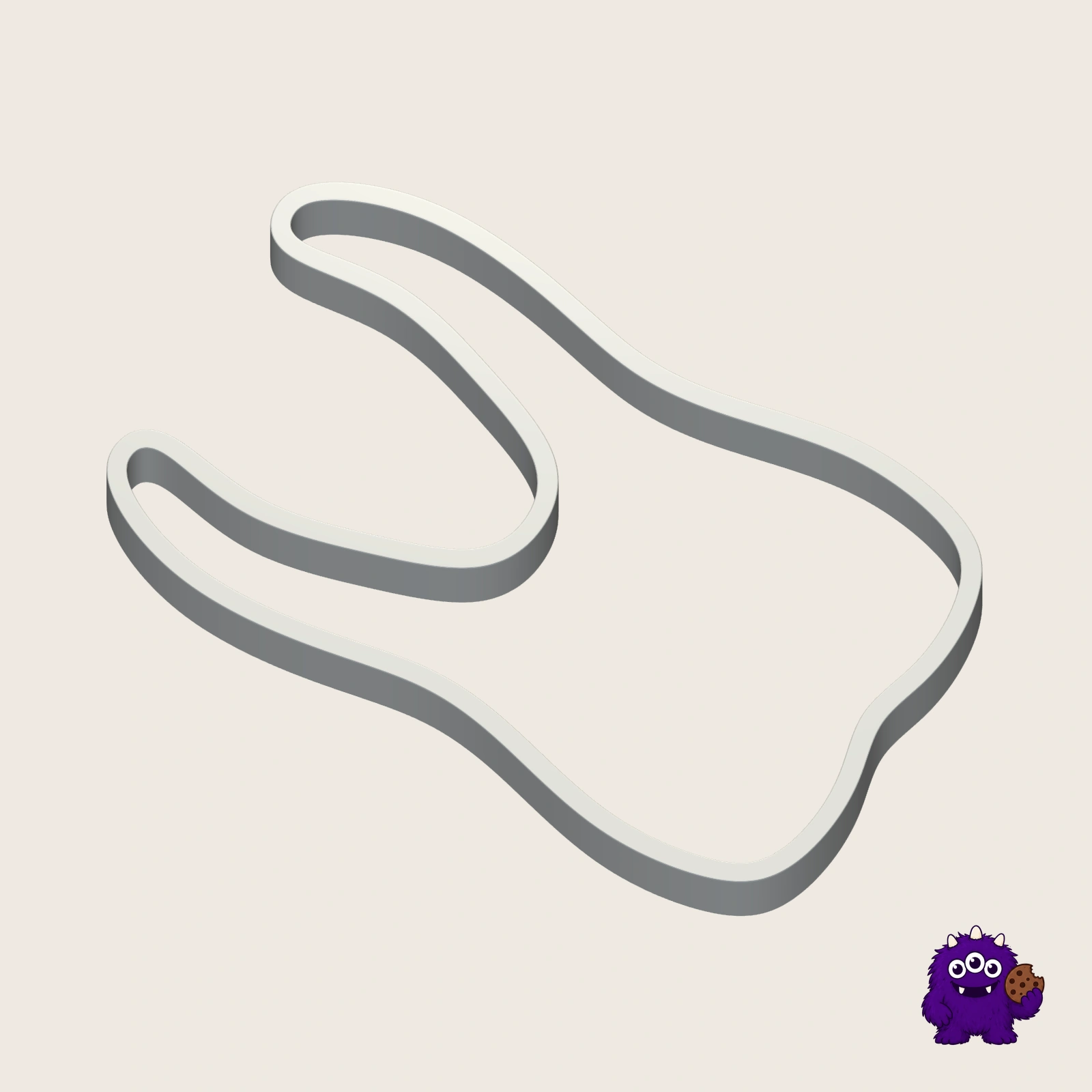 Molar Tooth Cookie Cutter alternate view