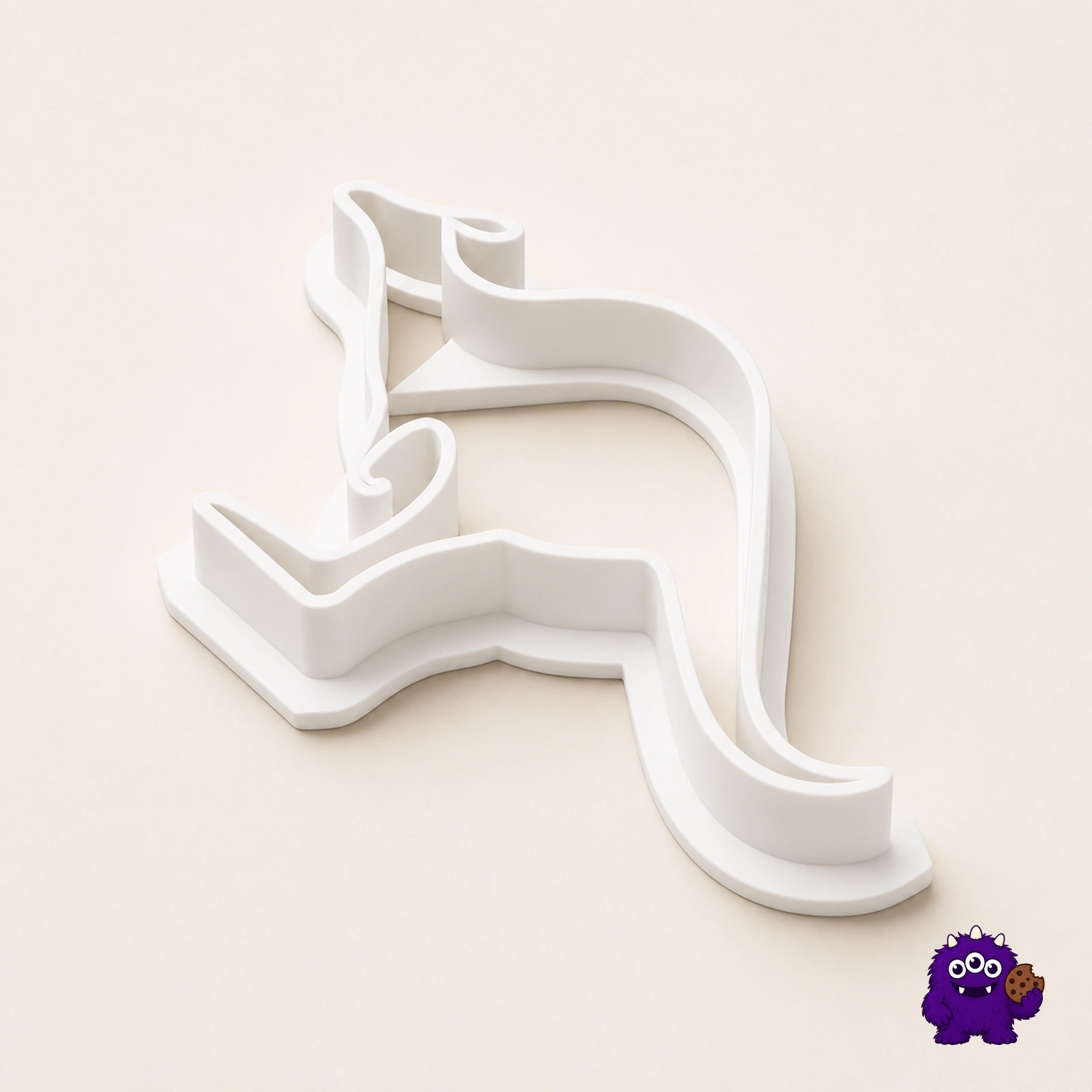 Kangaroo cookie cutter studio product view