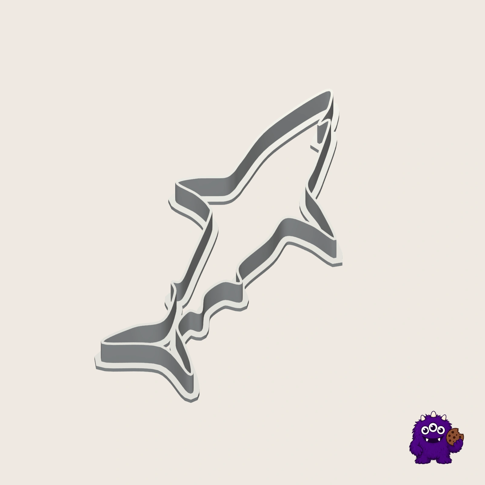 Shark Cookie Cutter alternate view