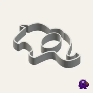 Mini Elephant Two-Piece Cookie Cutter product view