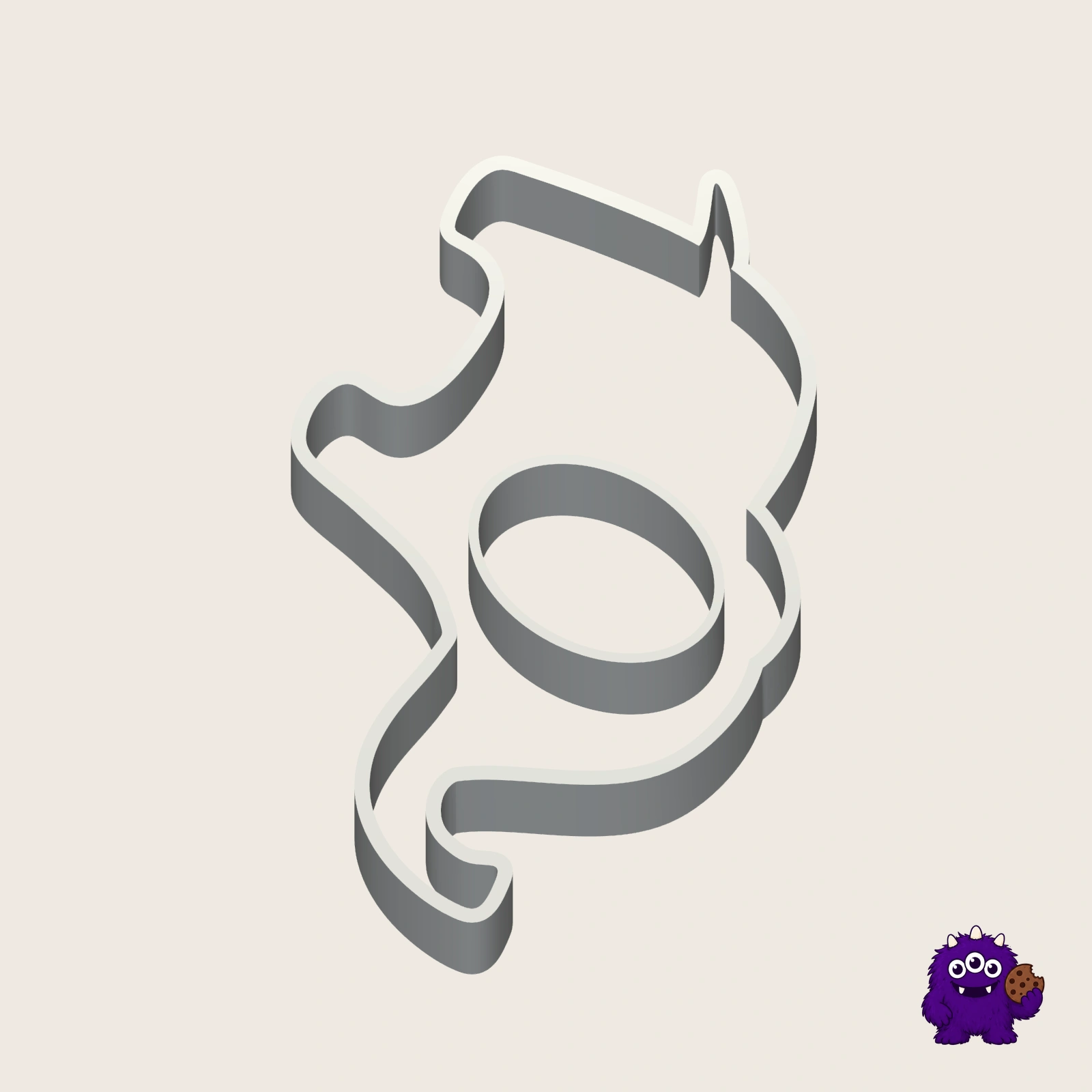 Mini Elephant Two-Piece Cookie Cutter alternate view