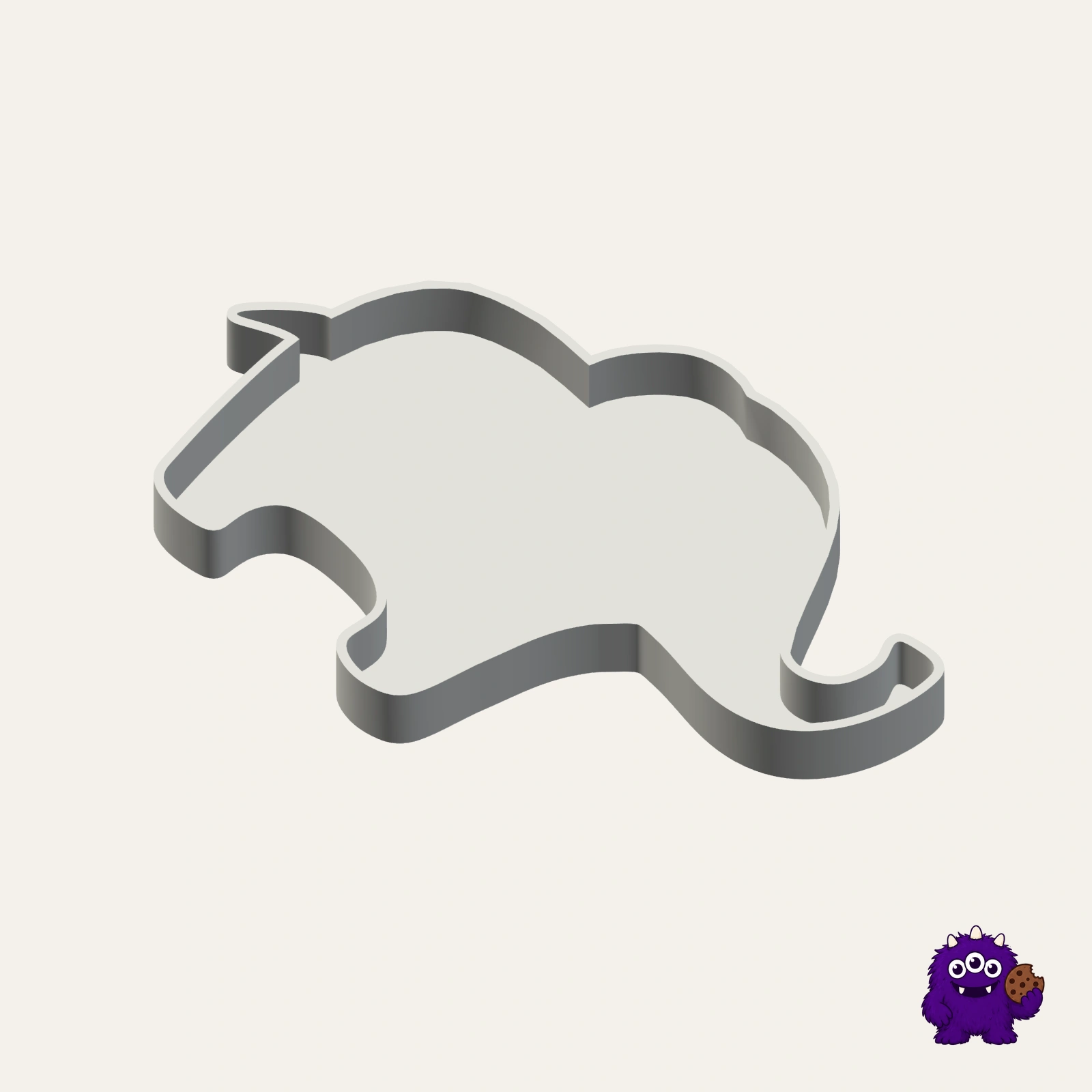 Simple Elephant Cookie Cutter product view