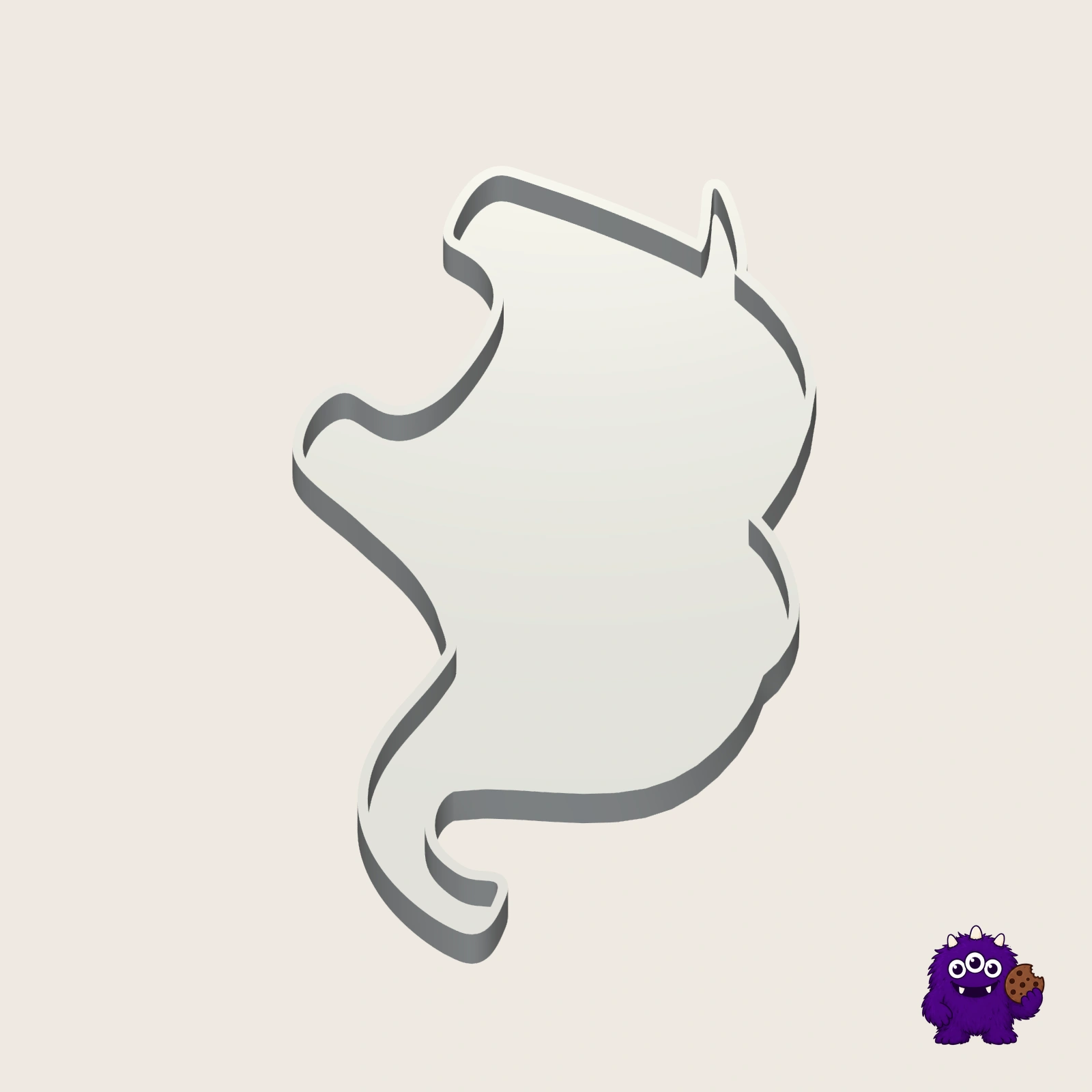 Simple Elephant Cookie Cutter alternate view