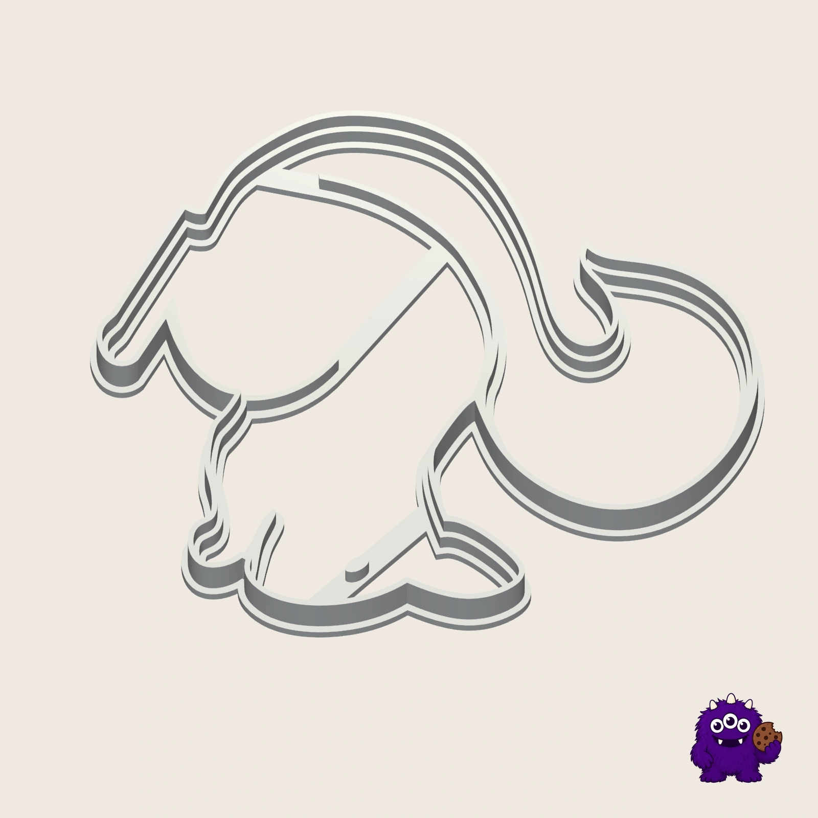 Squirrel Cookie Cutter alternate view