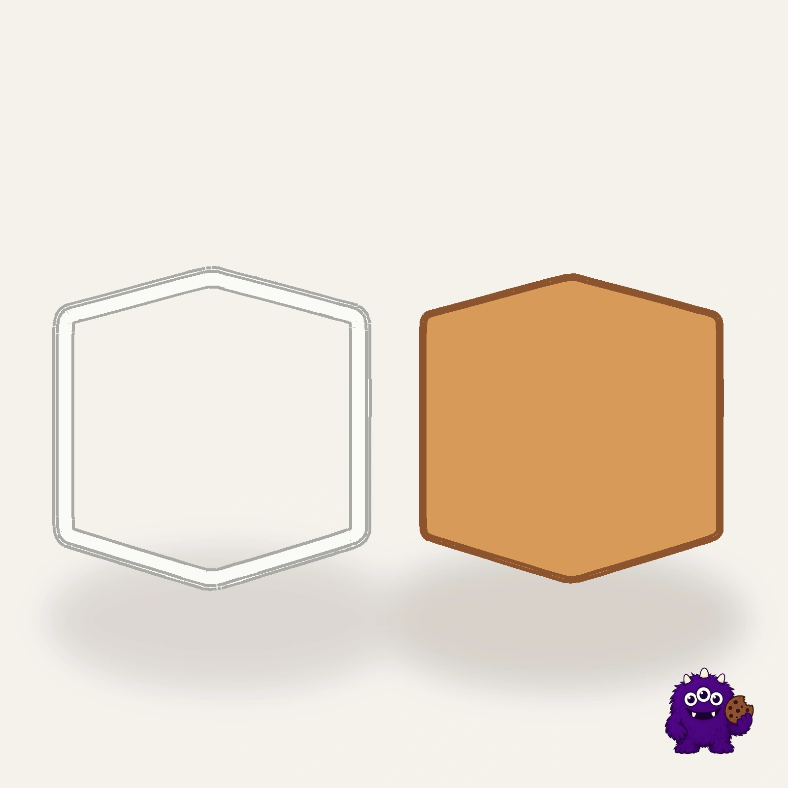 Ramadan Design 1 Cutter and Press Set with an example result
