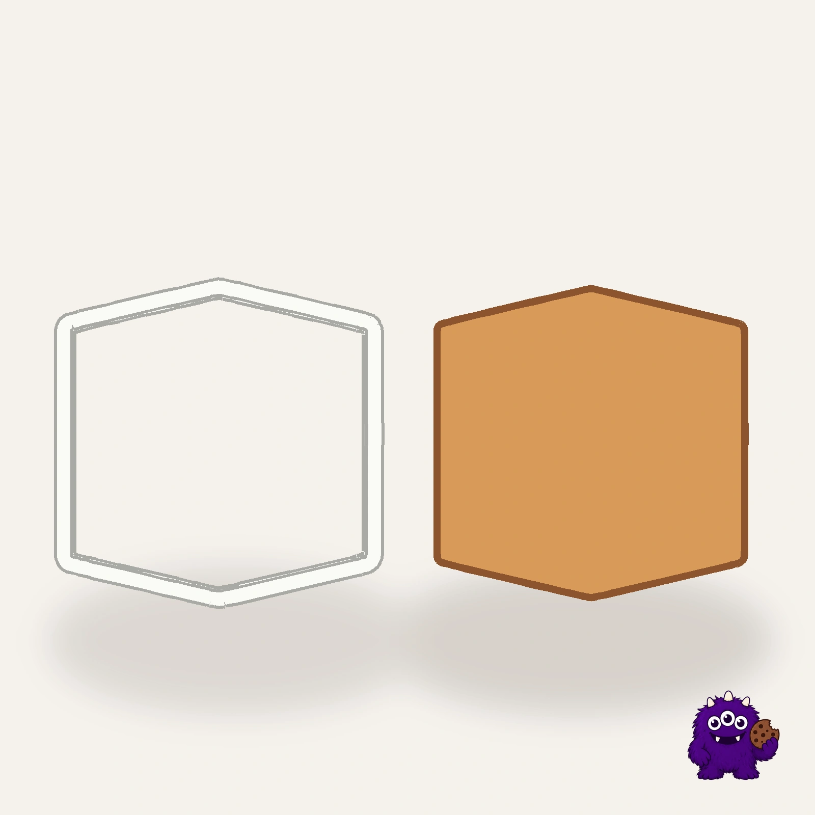 Kaaba Cutter and Press Set with an example result