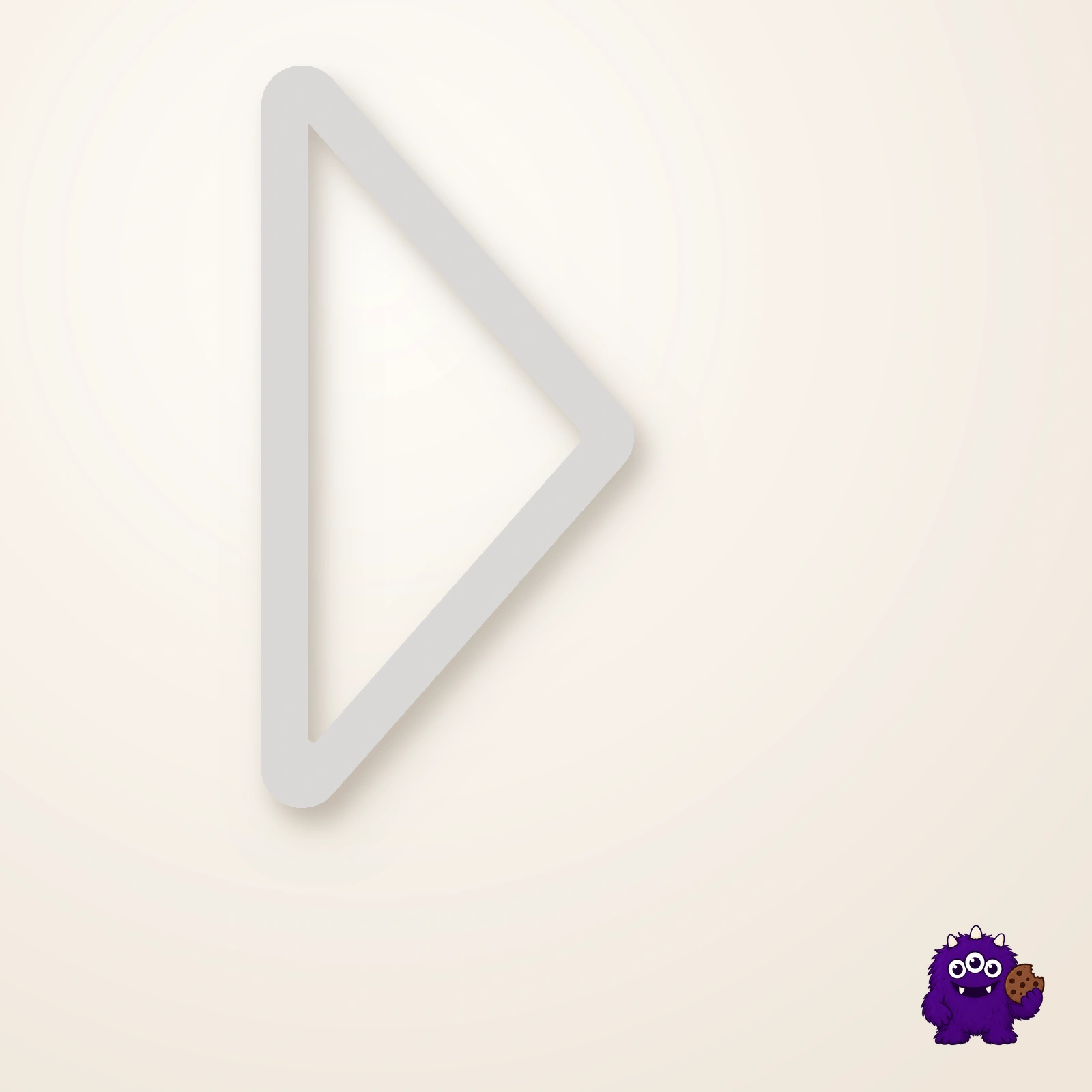 Narrow Triangle Cookie Cutter top and package contents view