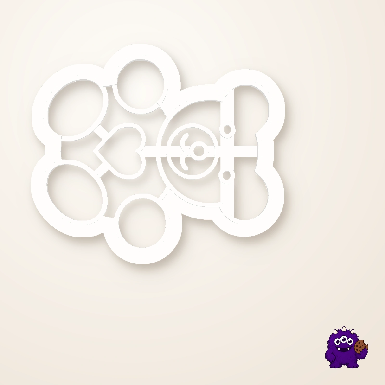 Teddy Bear Cookie Cutter top and package contents view