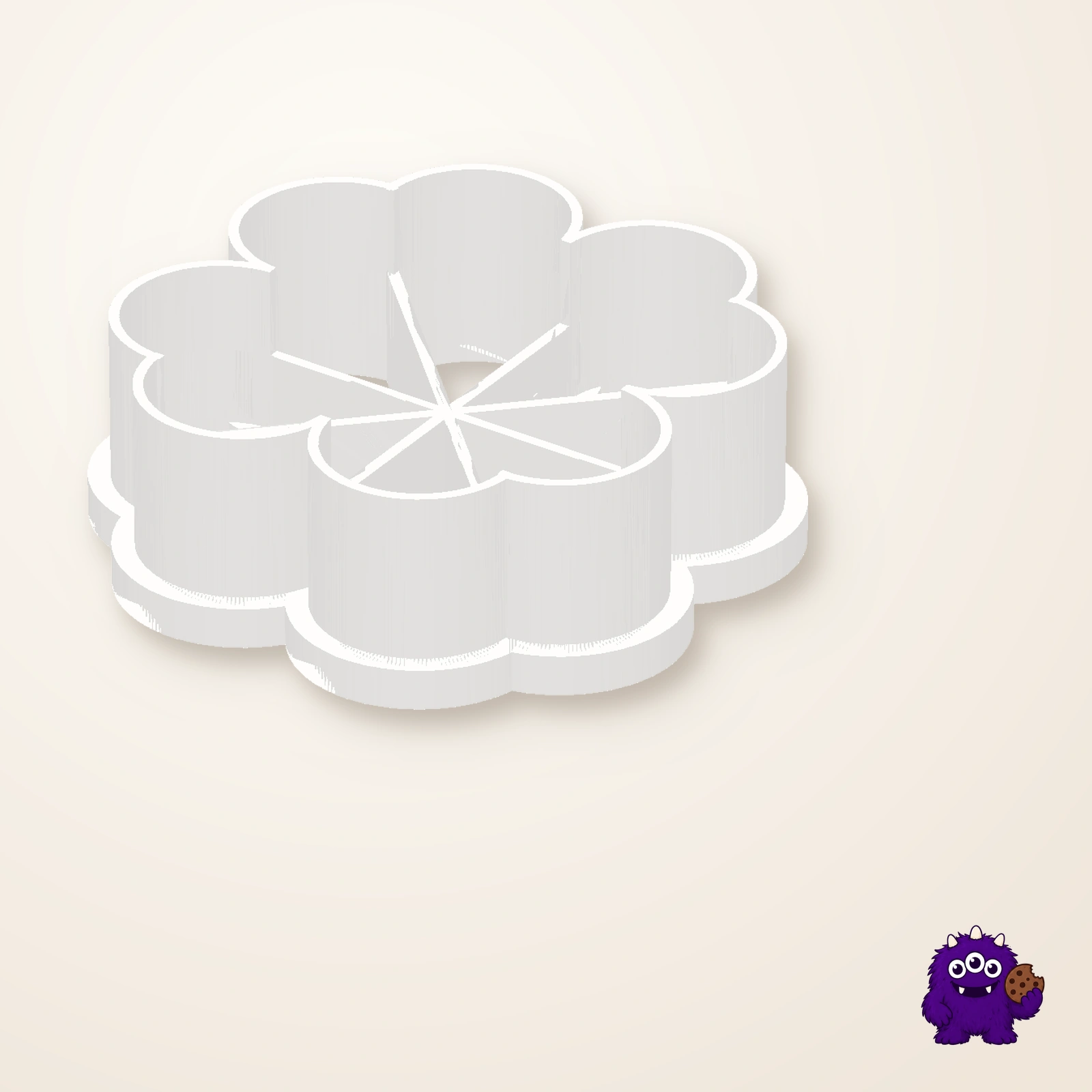 Flower Heart Cookie Cutter alternate view