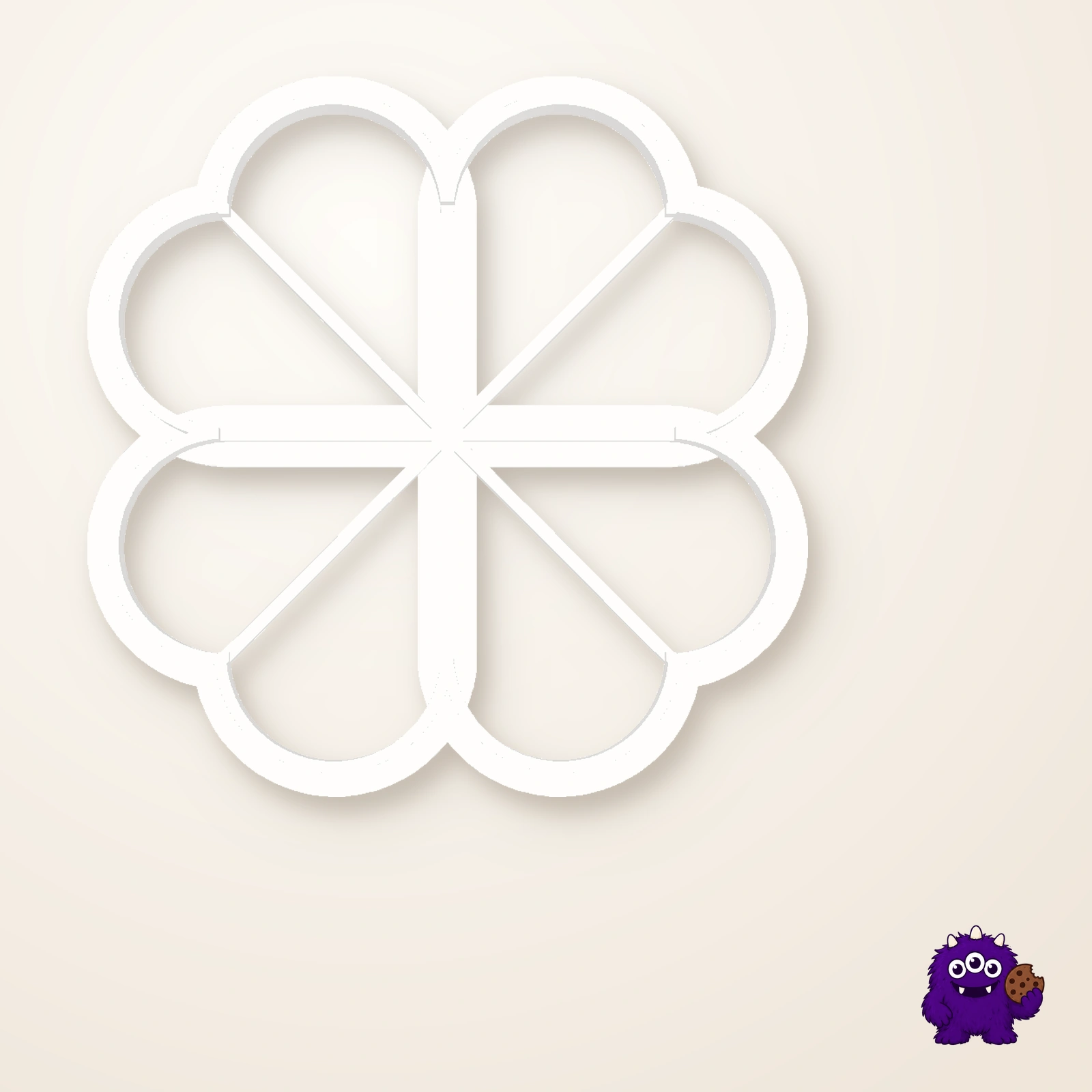 Flower Heart Cookie Cutter top and package contents view