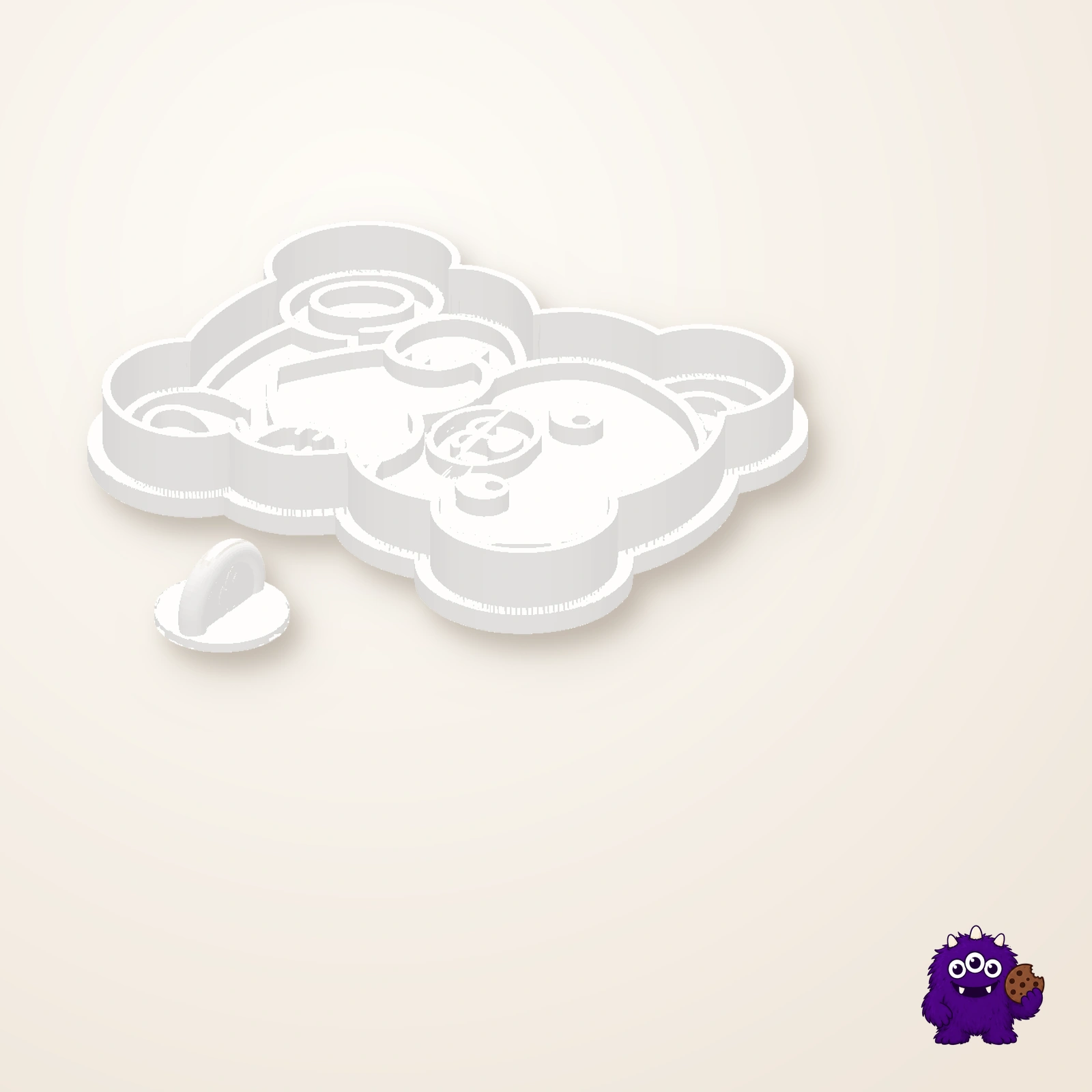 Bear Holding Heart Cookie Cutter and Detail Press Set alternate view