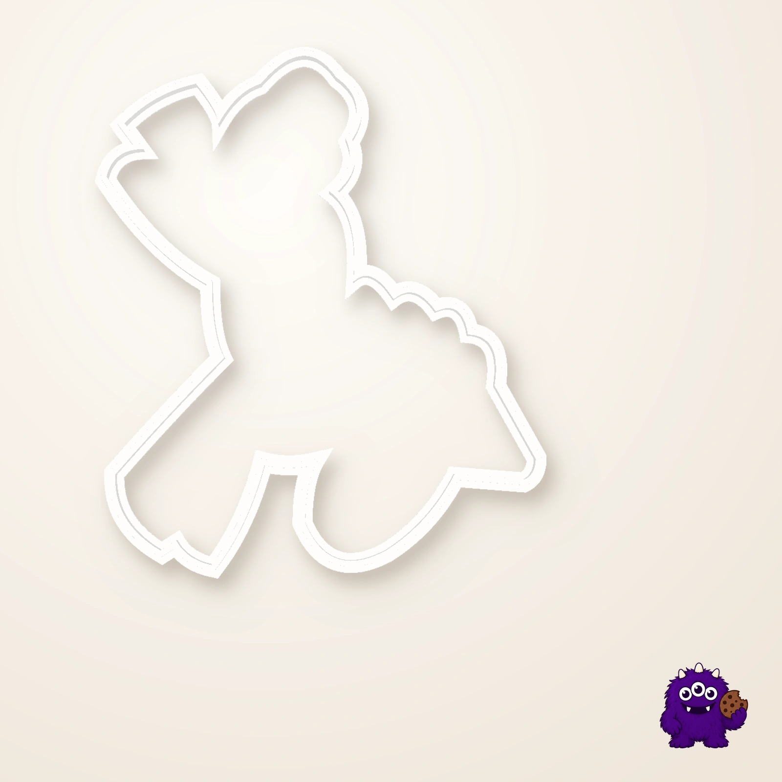 Jumping Unicorn Cookie Cutter top and package contents view