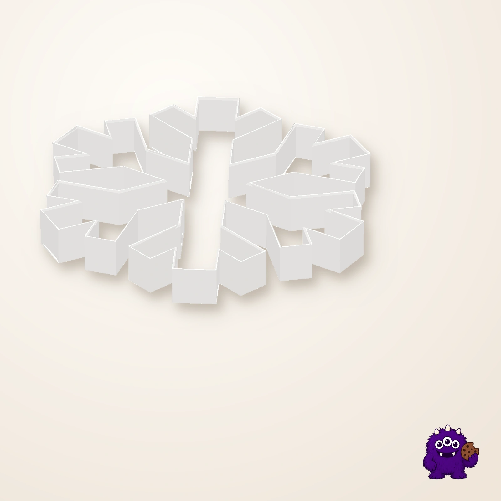 Geometric Snowflake Design 2 Cookie Cutter alternate view