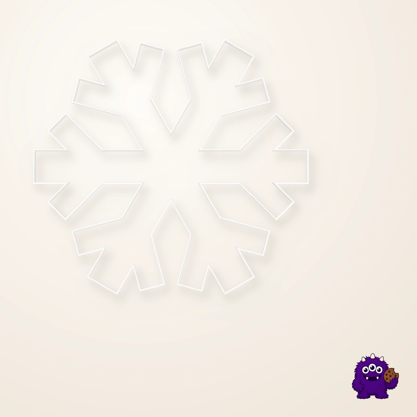 Geometric Snowflake Design 2 Cookie Cutter top and package contents view