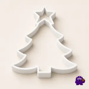 Christmas tree cookie cutter studio product view
