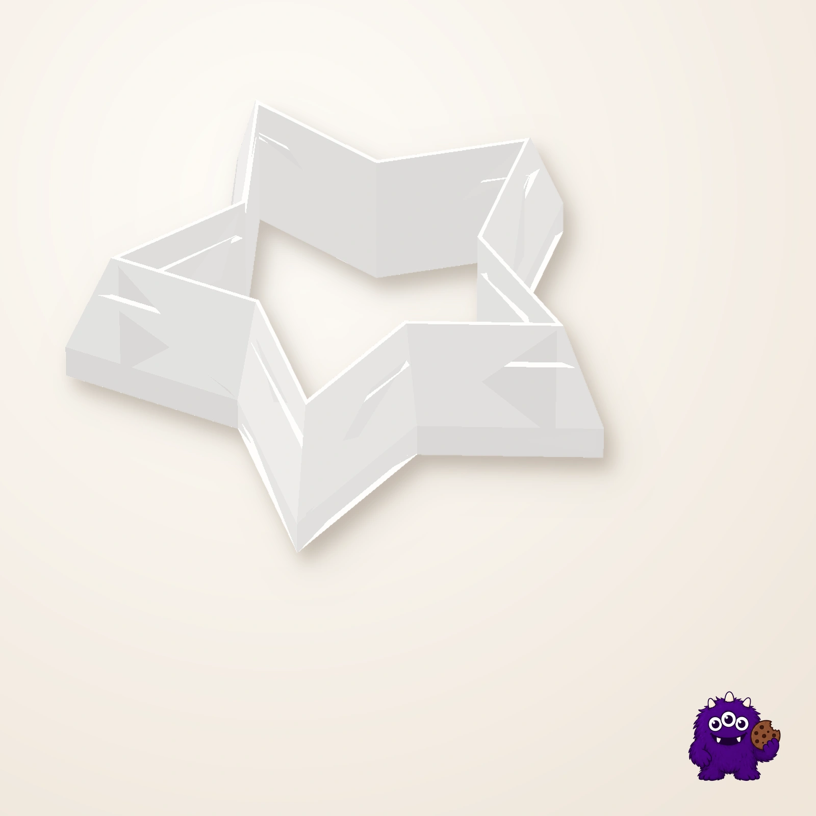 Simple Five Point Star Cookie Cutter product view