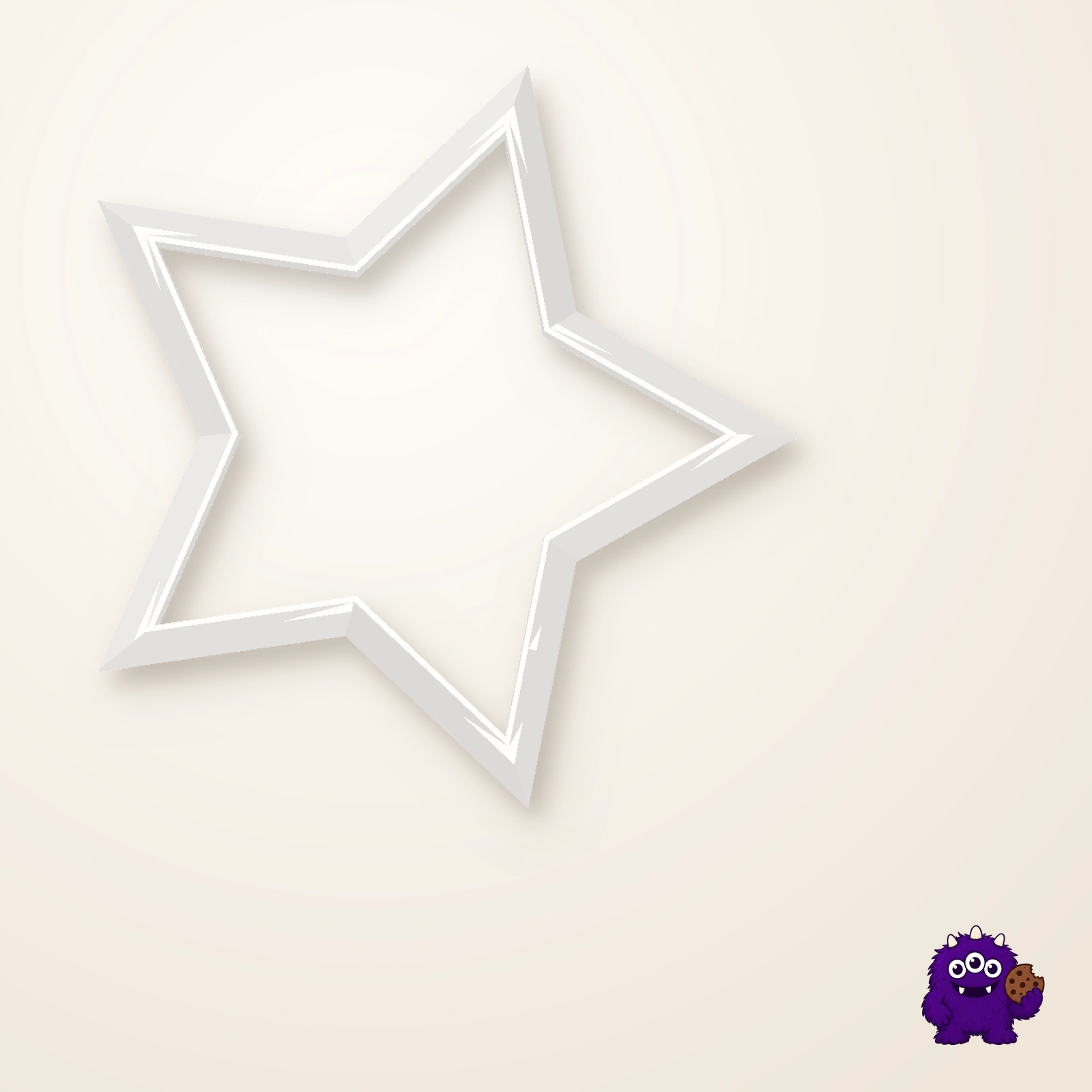 Simple Five Point Star Cookie Cutter top and package contents view