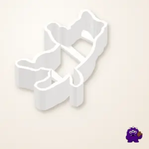 Sitting Cat Design 1 Cookie Cutter product view
