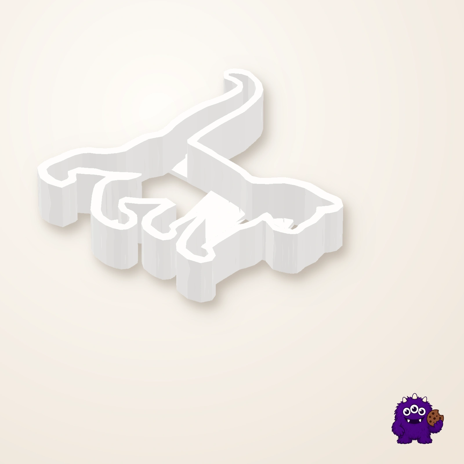 Walking Cat Design 2 Cookie Cutter product view