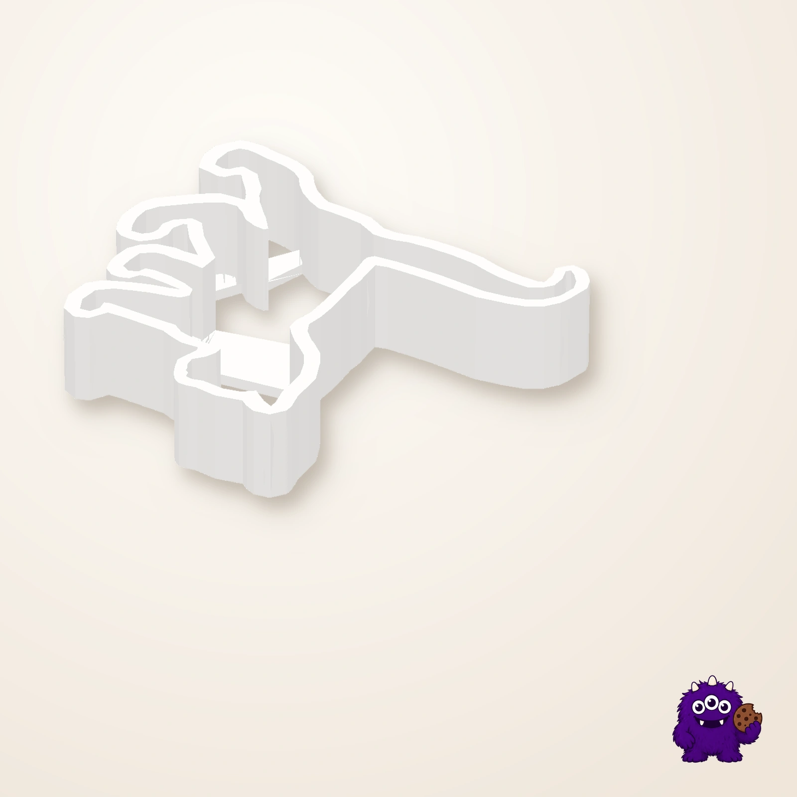 Walking Cat Design 2 Cookie Cutter alternate view