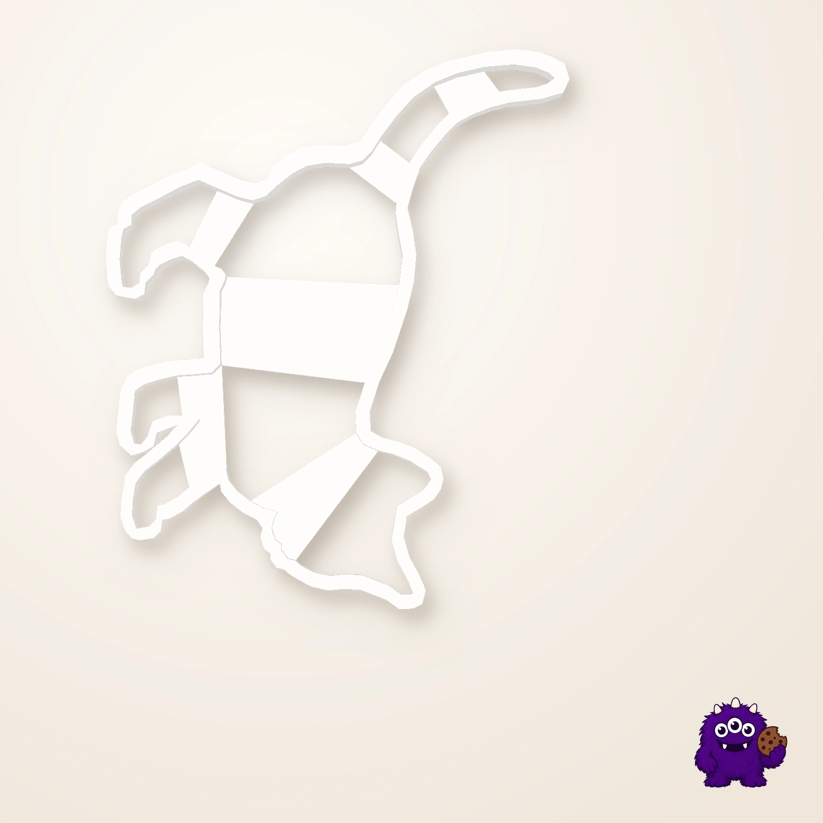 Cat Design 5 Cookie Cutter top and package contents view