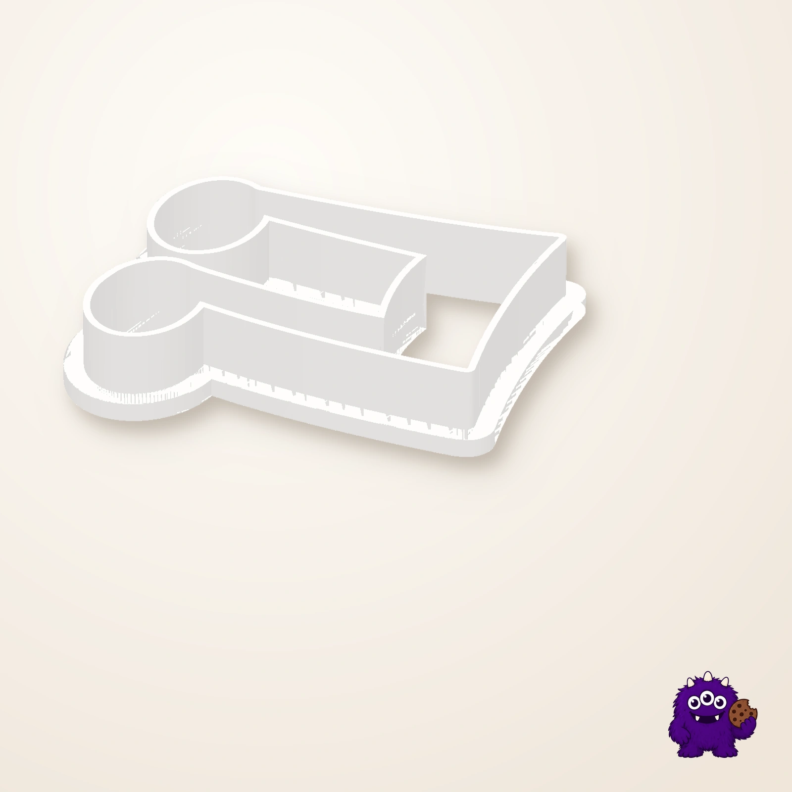 Double Music Note Cookie Cutter alternate view
