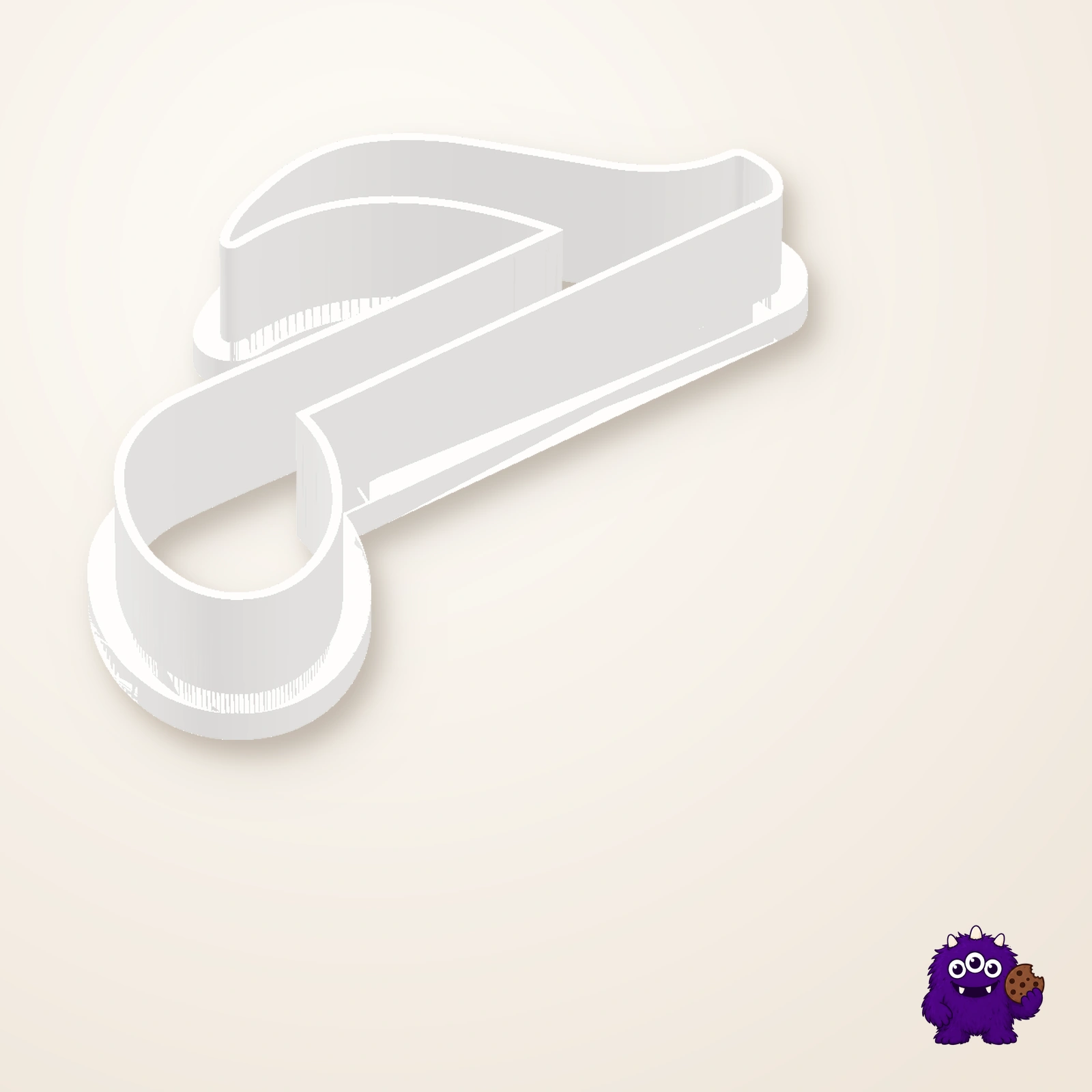 Single Music Note Cookie Cutter product view