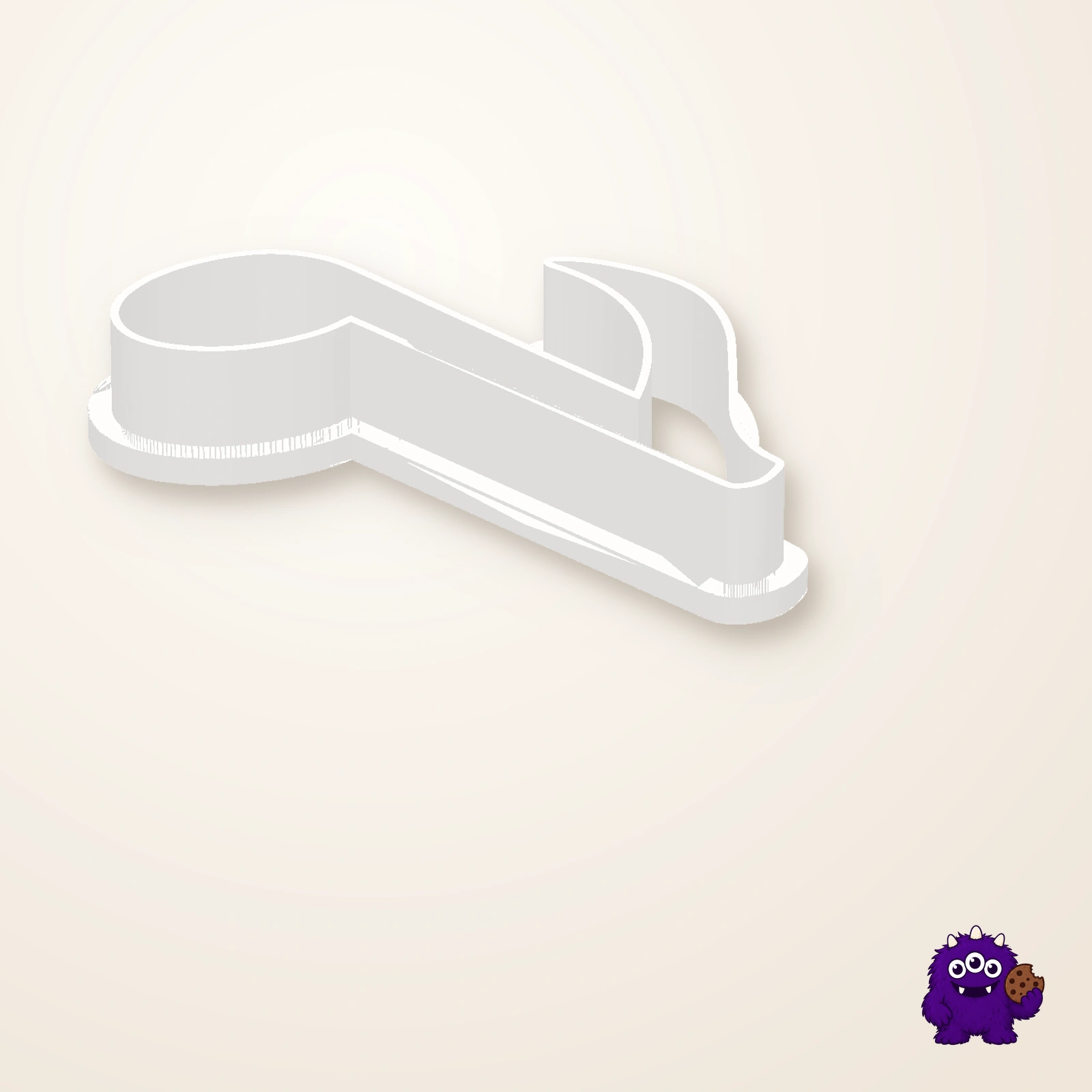 Single Music Note Cookie Cutter alternate view