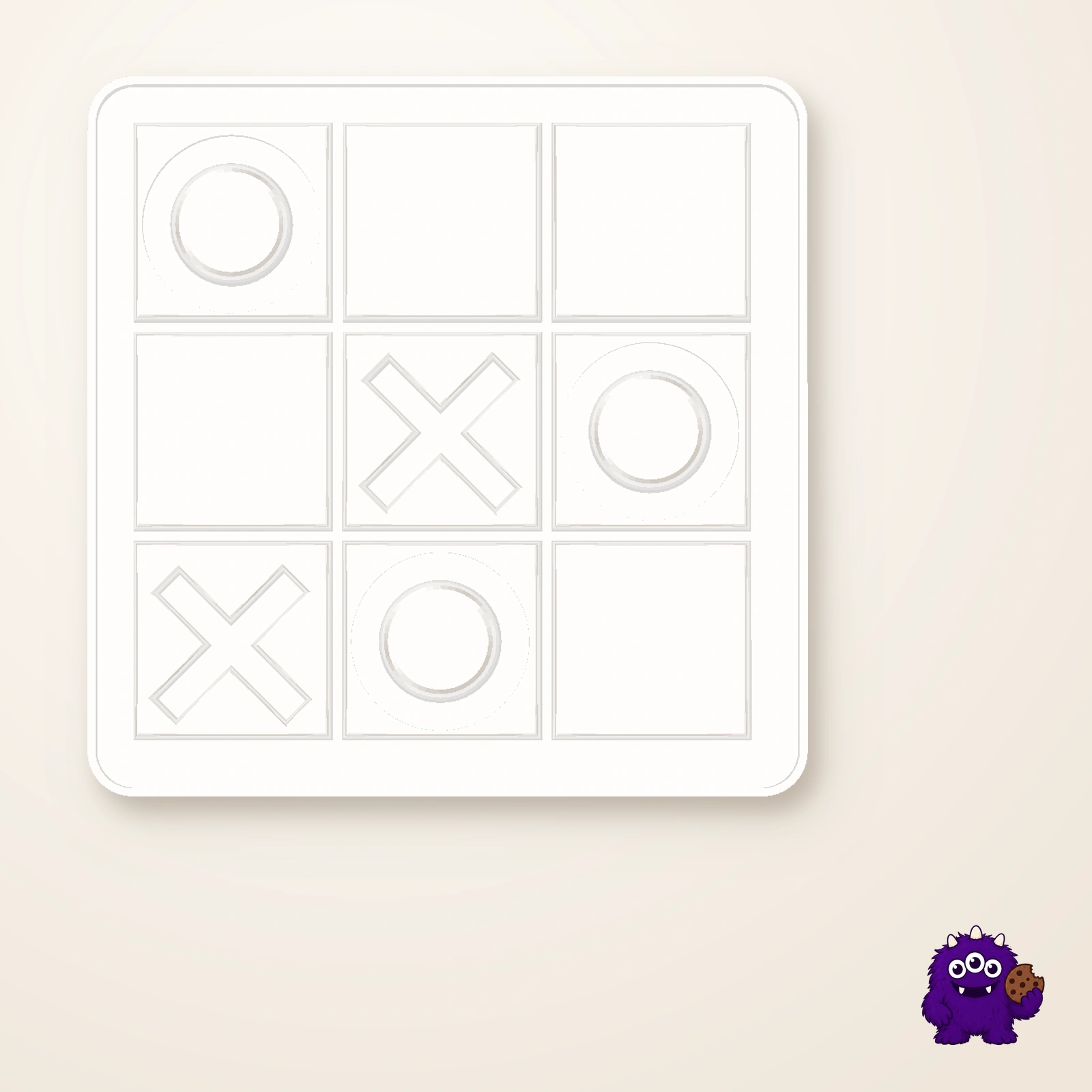Tic Tac Toe Cookie Cutter top and package contents view