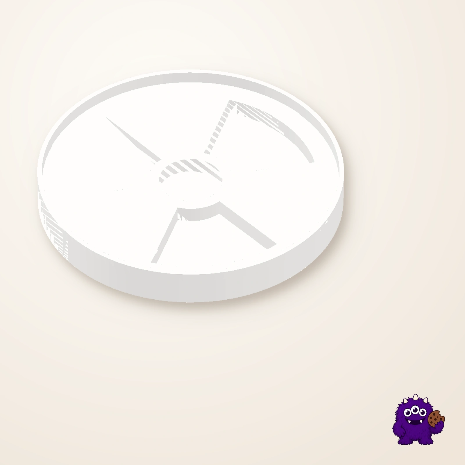 Radioactive Symbol Cookie Cutter product view