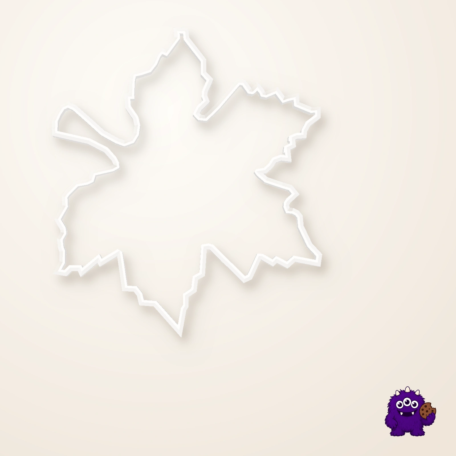 Maple Leaf Cookie Cutter top and package contents view